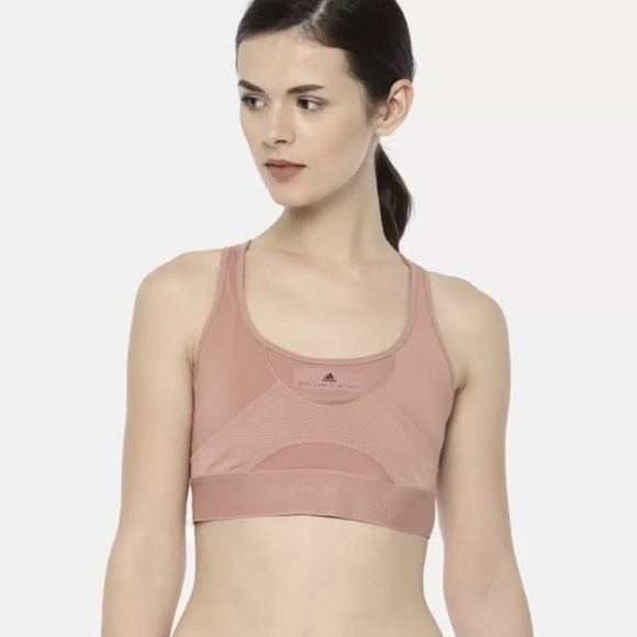 Adidas/Stella McCartney Dusty Rose Sports Bra Athleisure Workout 32CD - Picture 4 of 12